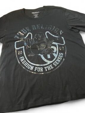 True Religion Black Short-Sleeve Graphic Tee